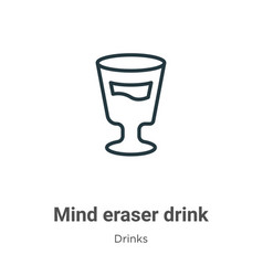 Mind Eraser Drink Outline Icon Thin Line Black