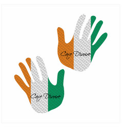 C Te Divoire Flag Hand