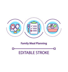 Family Meal Planning Concept Icon