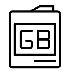 Gb Storage Icon Outline Code Megabyte