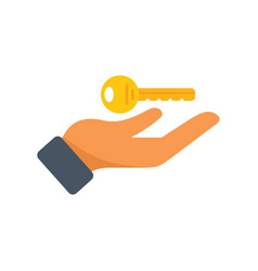 Take House Key Icon Flat Service Agent