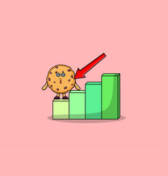 Biscuits Cute Businessman With A Inflation Chart