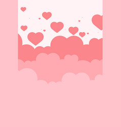 Heart Pink Background Cloud Pattern