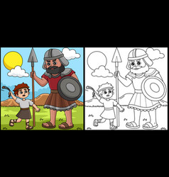 David And Goliath Coloring Page