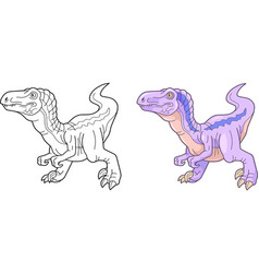 Dinosaur Velociraptor Coloring Book