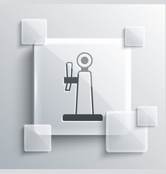 Grey Beer Tap Icon Isolated On Background