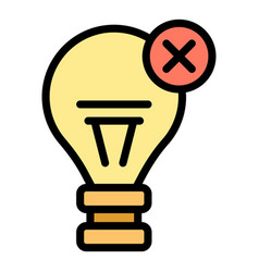 Bulb Learning Icon Flat