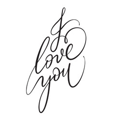 I Love You Lettering Design Hand Writing