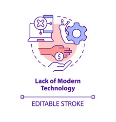 Lack Of Modern Technology Concept Icon