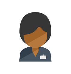 African Woman Agent Icon Flat Service