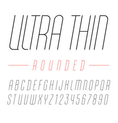 Font From Rounded Ultra Thin Line Trendy Italic