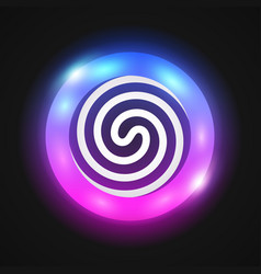 Abstract Neon Hypnotic Round Icon