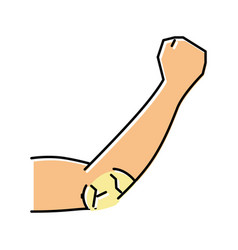 Elbow Dry Skin Color Icon