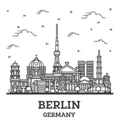 Outline Berlin Germany City Skyline