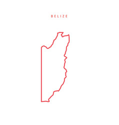 Belize Editable Outline Map