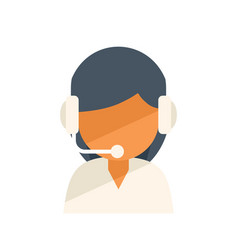 Call Center Agent Icon Flat Service