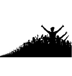 Crowd People Silhouette Background