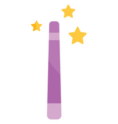 Purple Magic Wand On A White Background