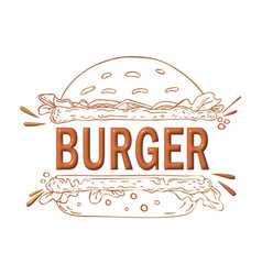 Text Burger Stylized As A Hamburger Stylish