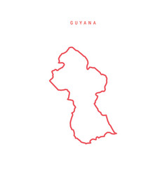 Guyana Editable Outline Map