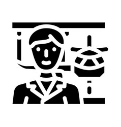 Aeronautical Engineer Worker Glyph Icon