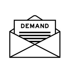 Envelope And Letter Sign With Word Demand