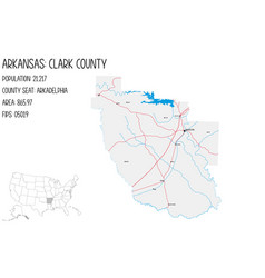 Map Of Clark County In Arkansas Usa