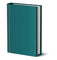 Standing Closed Book Mockup Realistic Green