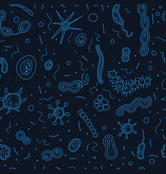 Bacterias Cells Seamless Pattern