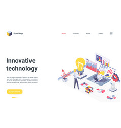 Innovative Business Teamwork Technology Isometric