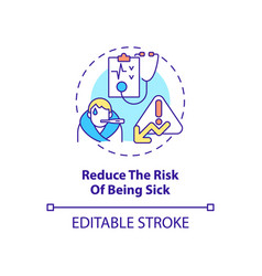 Reduce Risk Of Being Sick Concept Icon