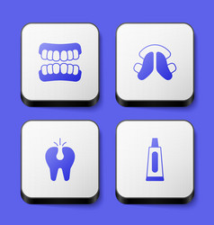 Set Dentures Model Dental Tooth Plate Broken