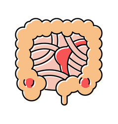 Intestinal Obstruction Disease Color Icon