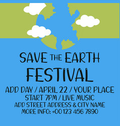 Save The Earth Festival Flyer Poster Design