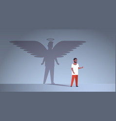 African American Guy With Shadow Angel