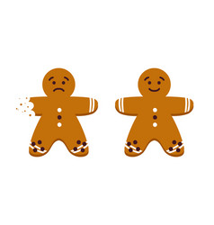 Couple Cute Cartoon Gingerbread Men