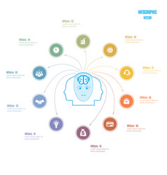 Elements For Template Brain Storm Infographics