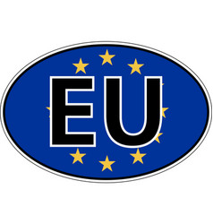 European Union Europa Eu Flag Label Sticker Car