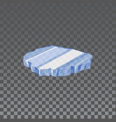 Ice Block Or Arctic Iceberg Flat