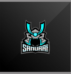 Samurai Head Logo Esport Design Gaming Mascot