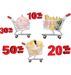 Shopping Cart With Purchases And Discounts