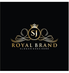 Sj Letter Initial Luxurious Brand Logo Template