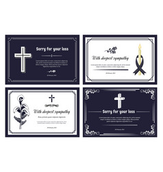 Funeral Card Layout Condolence Banner With