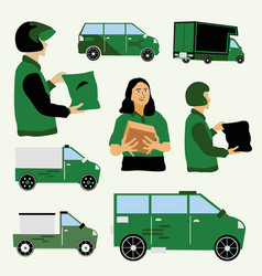 Green Courier And Truck Delivery