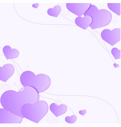 Heart Border Purple Background