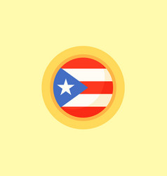 Puerto Rico - Circular Flag