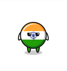 Bored Expression Of Cute India Flag Characters