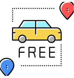 Free Pick Up And Drop Off Color Icon