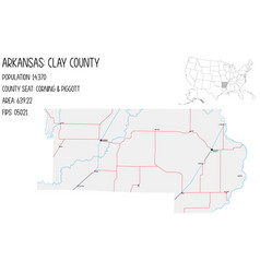 Map Of Clay County In Arkansas Usa