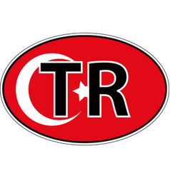 Republic Turkey Tr Flag Label Sticker Car